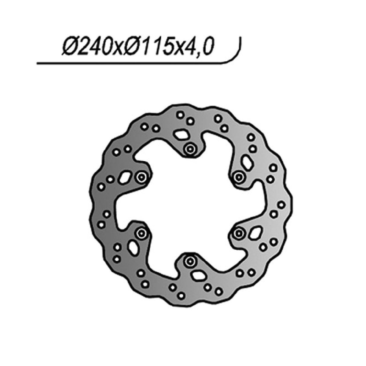 Disco de freno NG 372X YAMAHA WR 2T 125 CC 98/07
