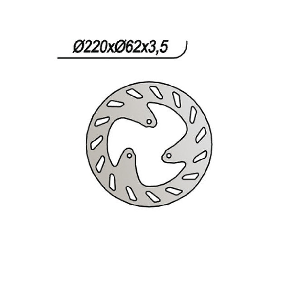 NG 487 SHERCO Enduro Brake Disc, rear disc 3 holes 50 CC 02