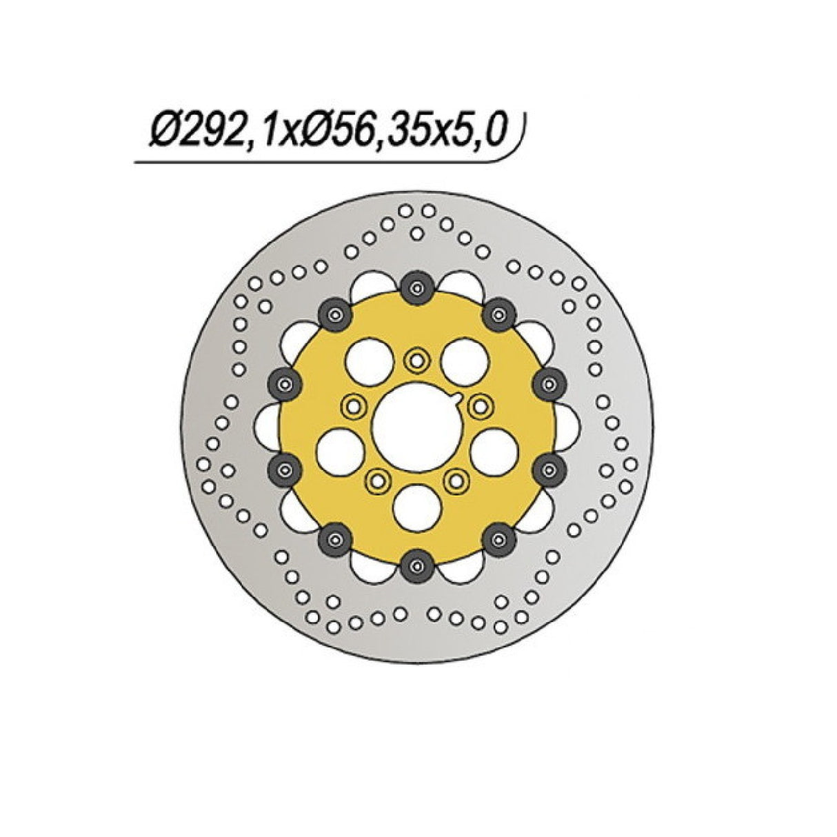 Disco de freno NG 679 HARLEY DAVIDSON XL Sportster 883 CC 04/09