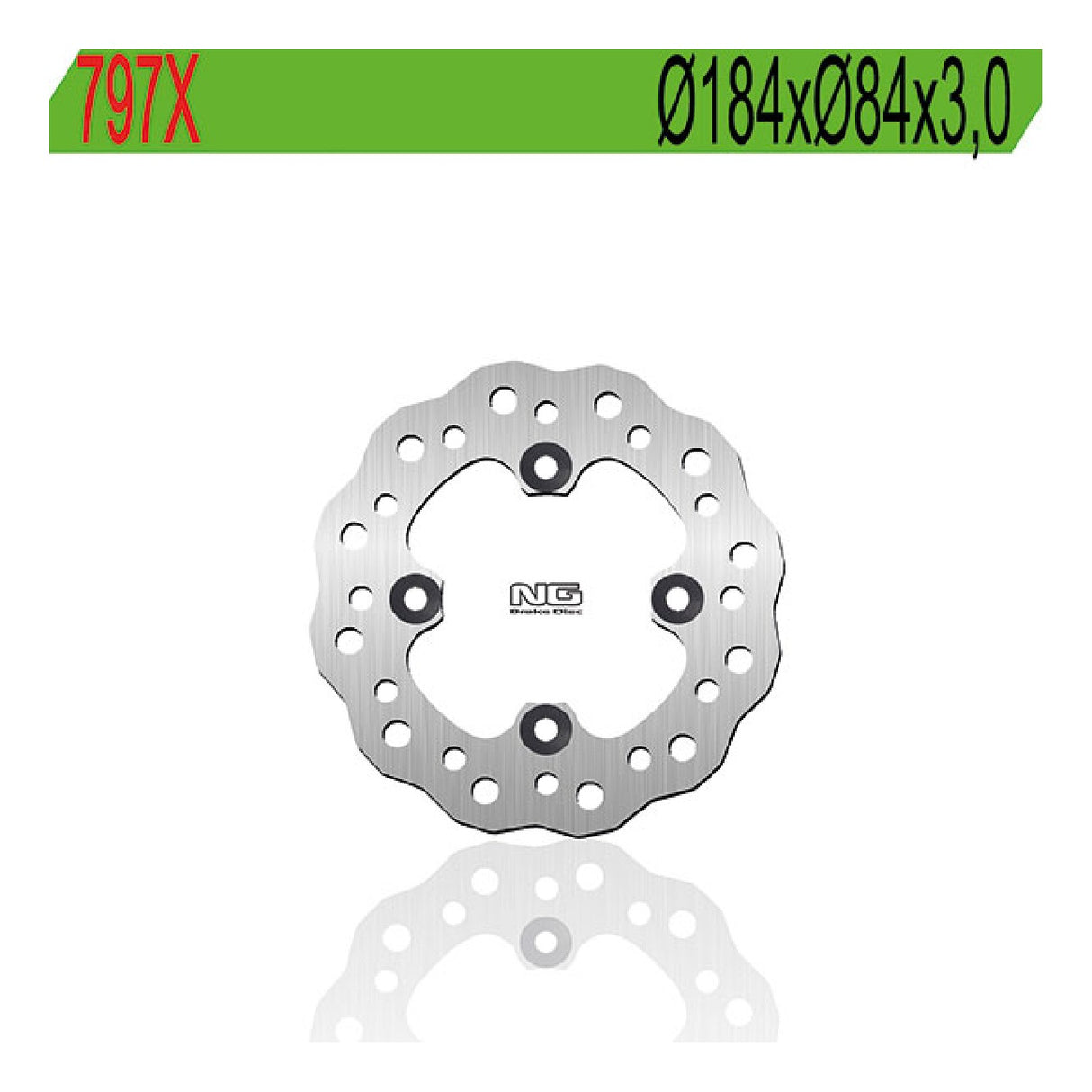 NG 797X Bremsscheibe KAWASAKI KX RA 80 CC 97/00
