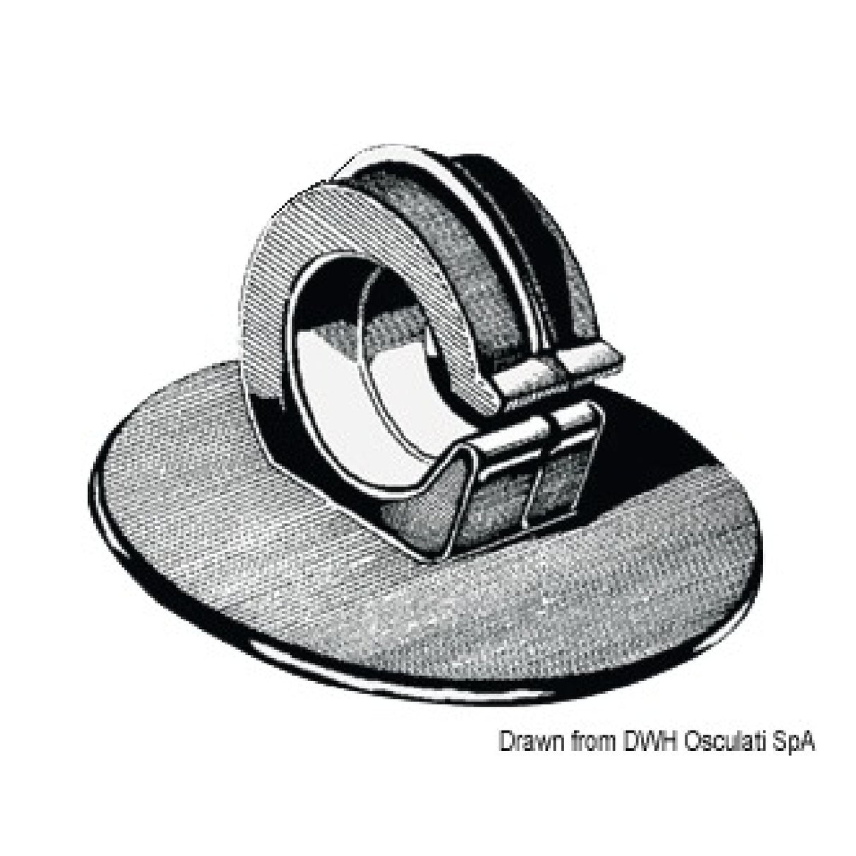 Osculati Wir werden die seitliche Befestigung in EPDM 66.005.00 vornehmen.