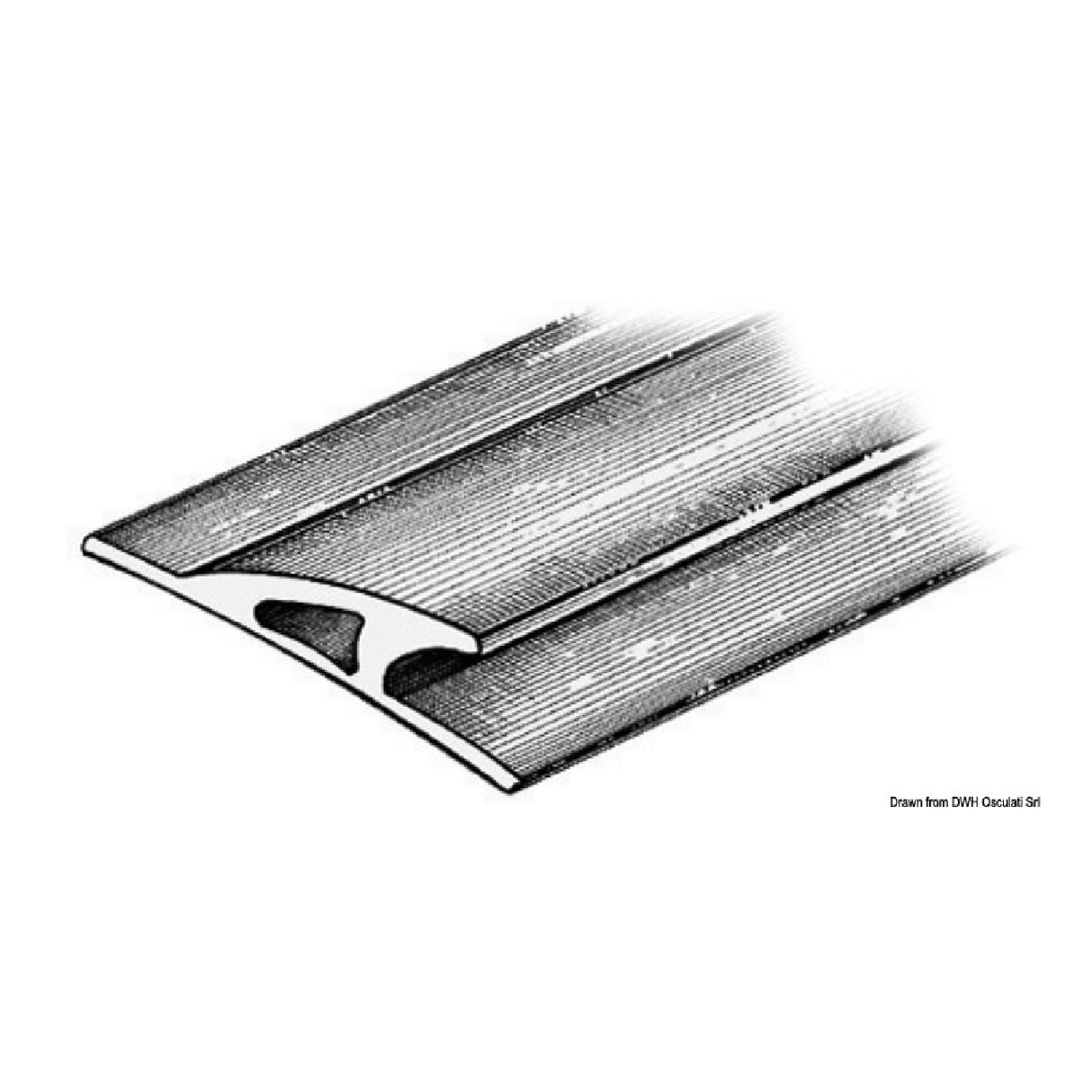 Perfil de protección contra salpicaduras Osculati, guardabarros de EPDM 66.021.01