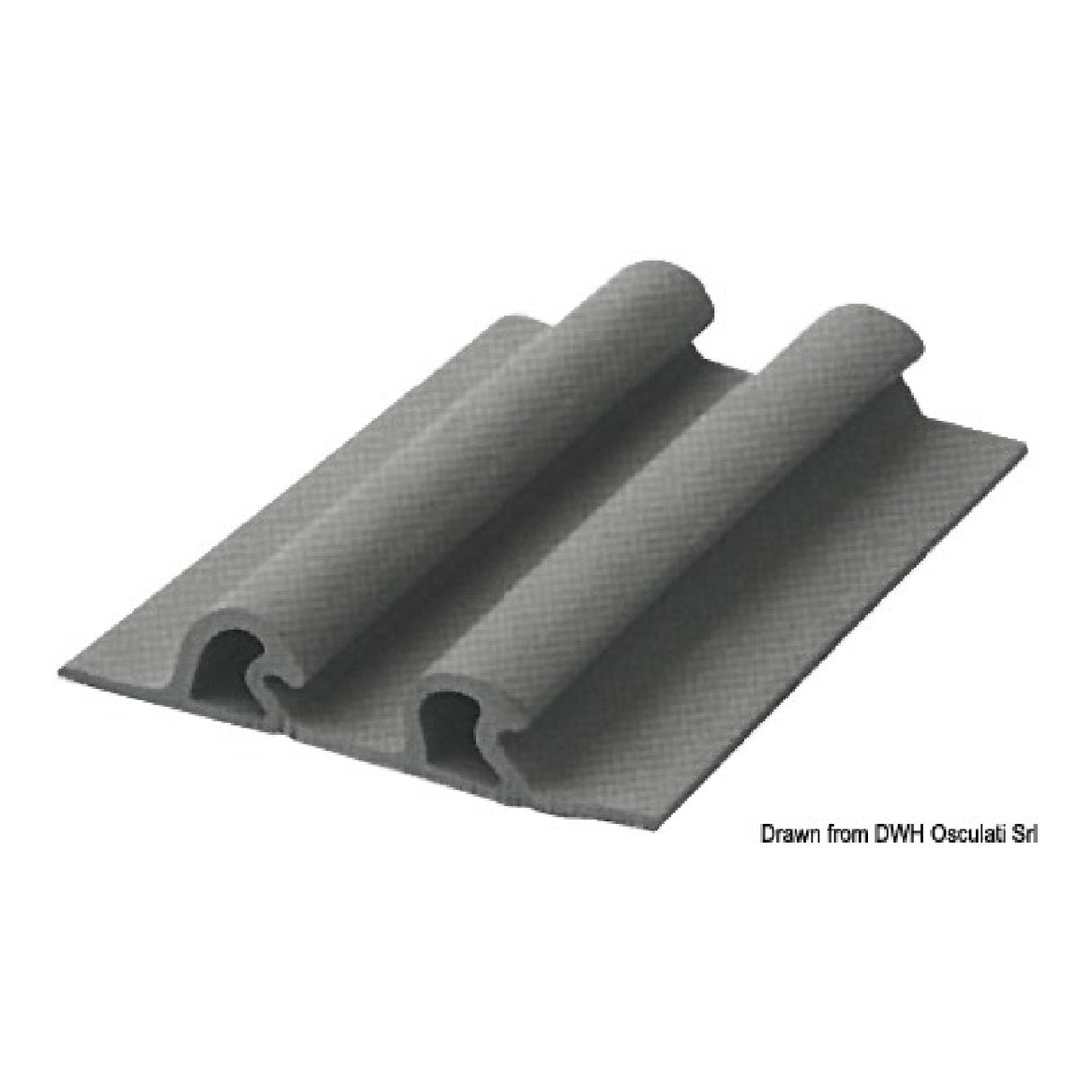 Perfil protector contra salpicaduras doble EPDM Osculati 66.023.02 - 1 rollo de 24 metros 66.023.02