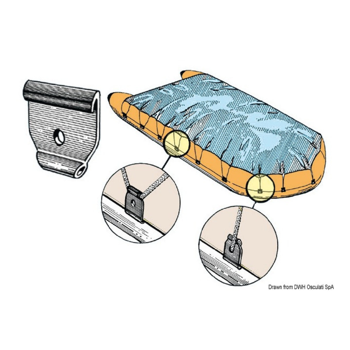 Osculati Plastic Hook 66.111.00 - 12 pieces 66.111.00