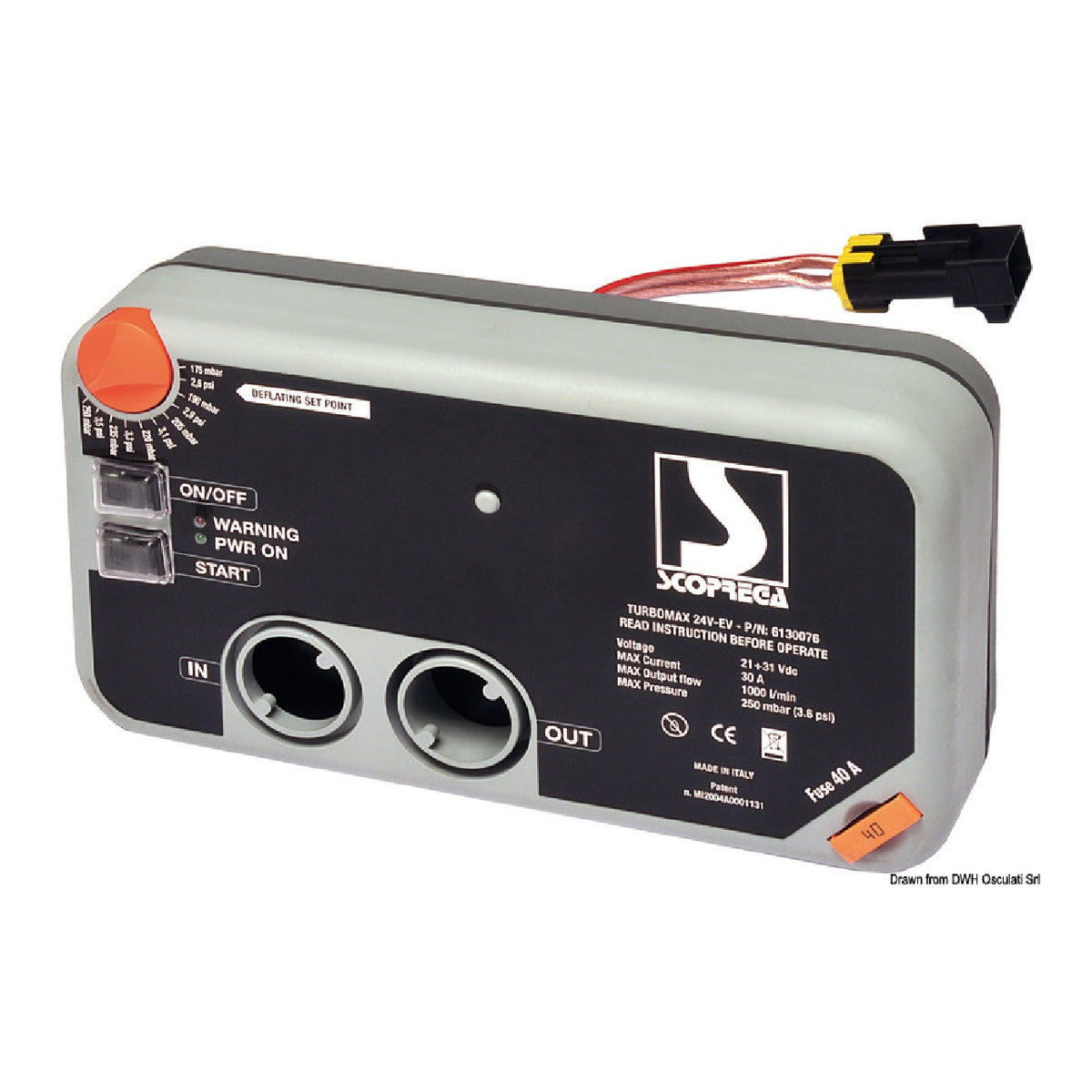 Kit de inflado eléctrico para botes inflables Scoprega BRAVO Turbo Max