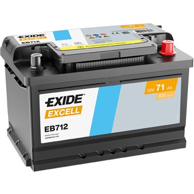 Exide Camperbatterie EB 712 Excell LB3 12V 71 Ah