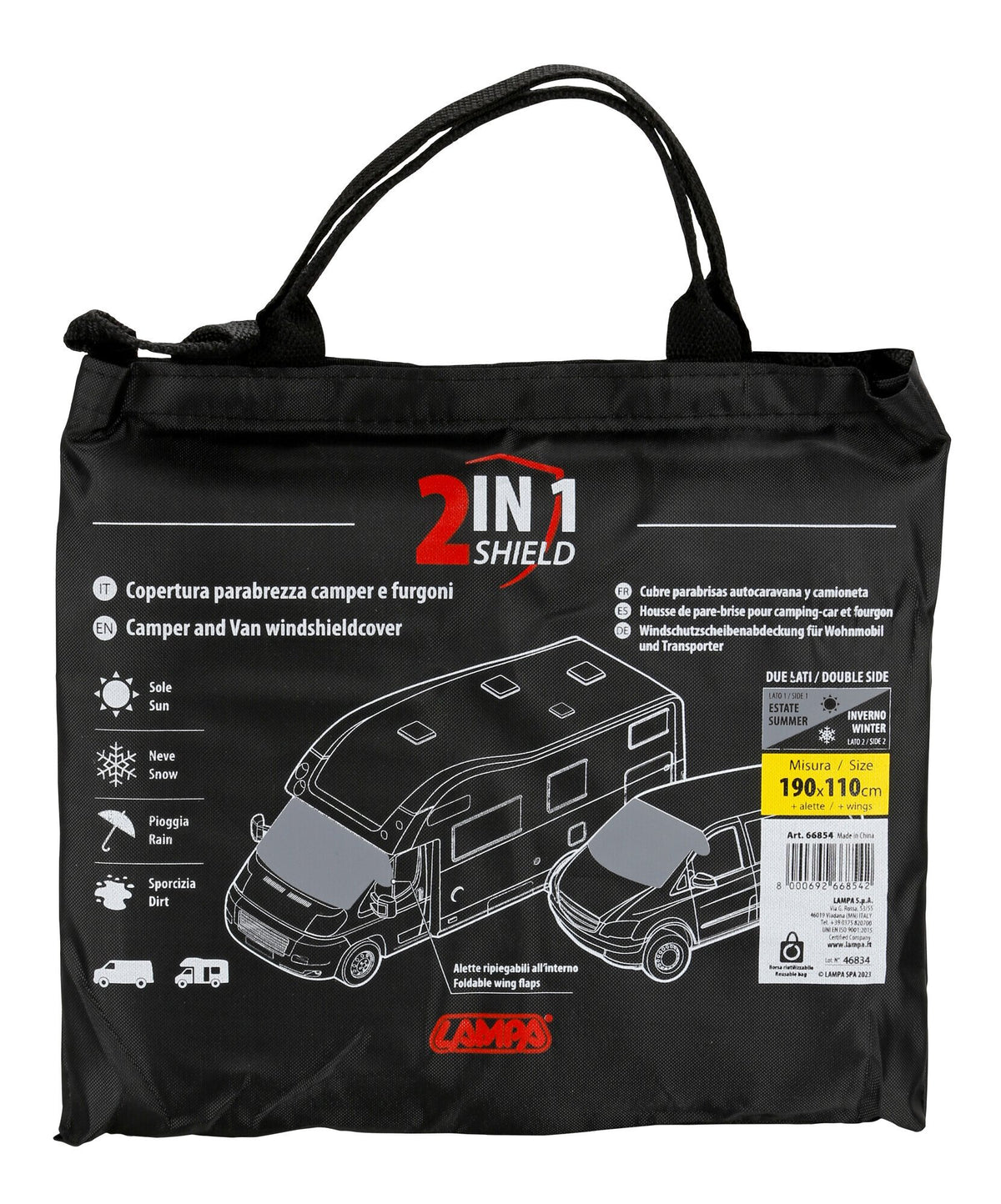Lampa Copertura parabrezza camper e furgone - 190x110 cm 66854