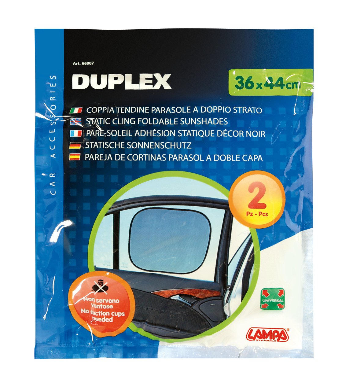Lampa Duplex, coppia tendine statiche a doppio strato - 36x44 cm 66907