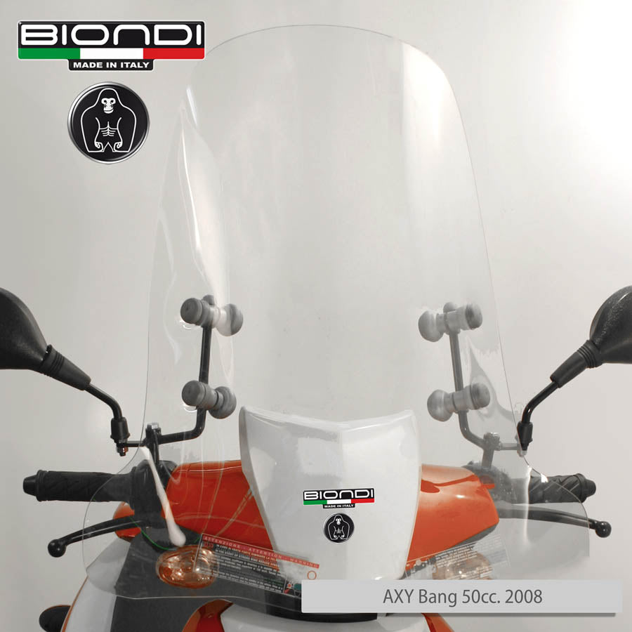 Biondi Parabrezza Pro Gilera Ice 50 2002 Trasparente con Attacchi