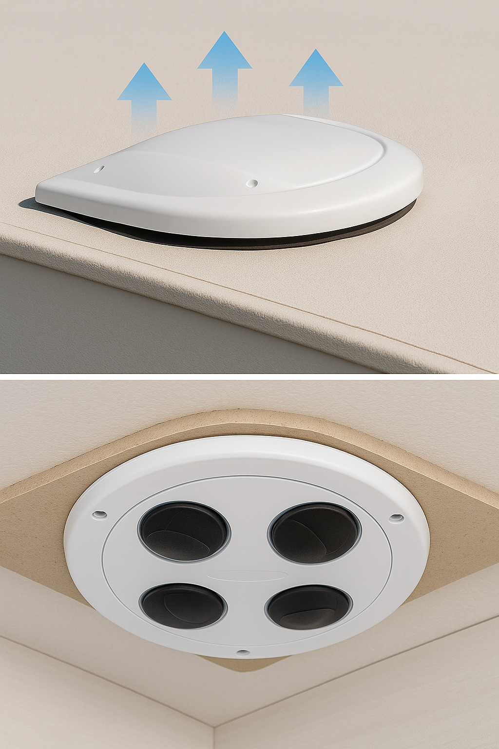 12 Volt Motorized Roof Vent for Camper and Caravan AER01