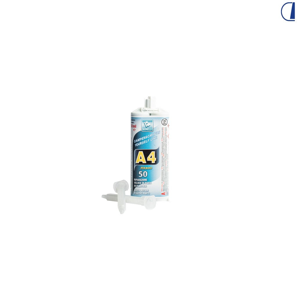 Di-Tec A4 Fix&Go adesivo poliuretanico bicomponente nero per plastica 50 ml