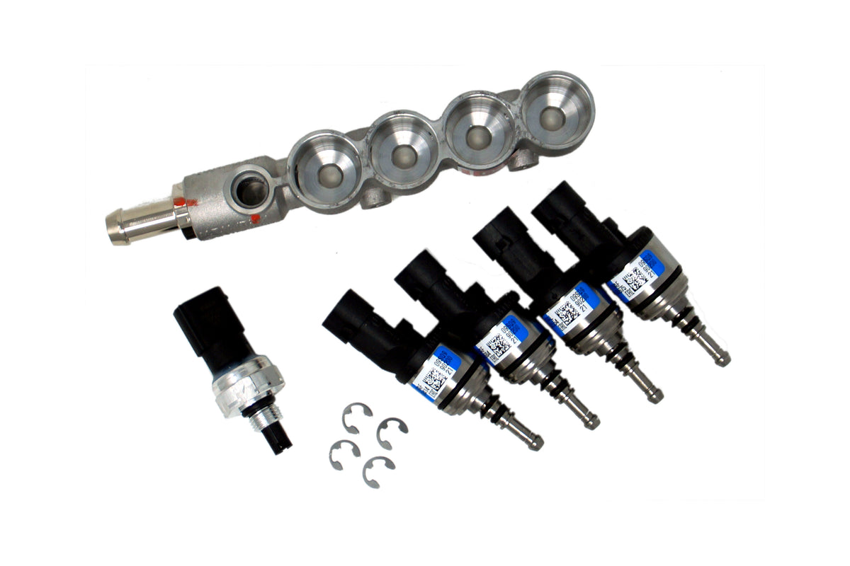BRC rail iniettore 4 cilindri IN03 incl. sensore pressione, blu