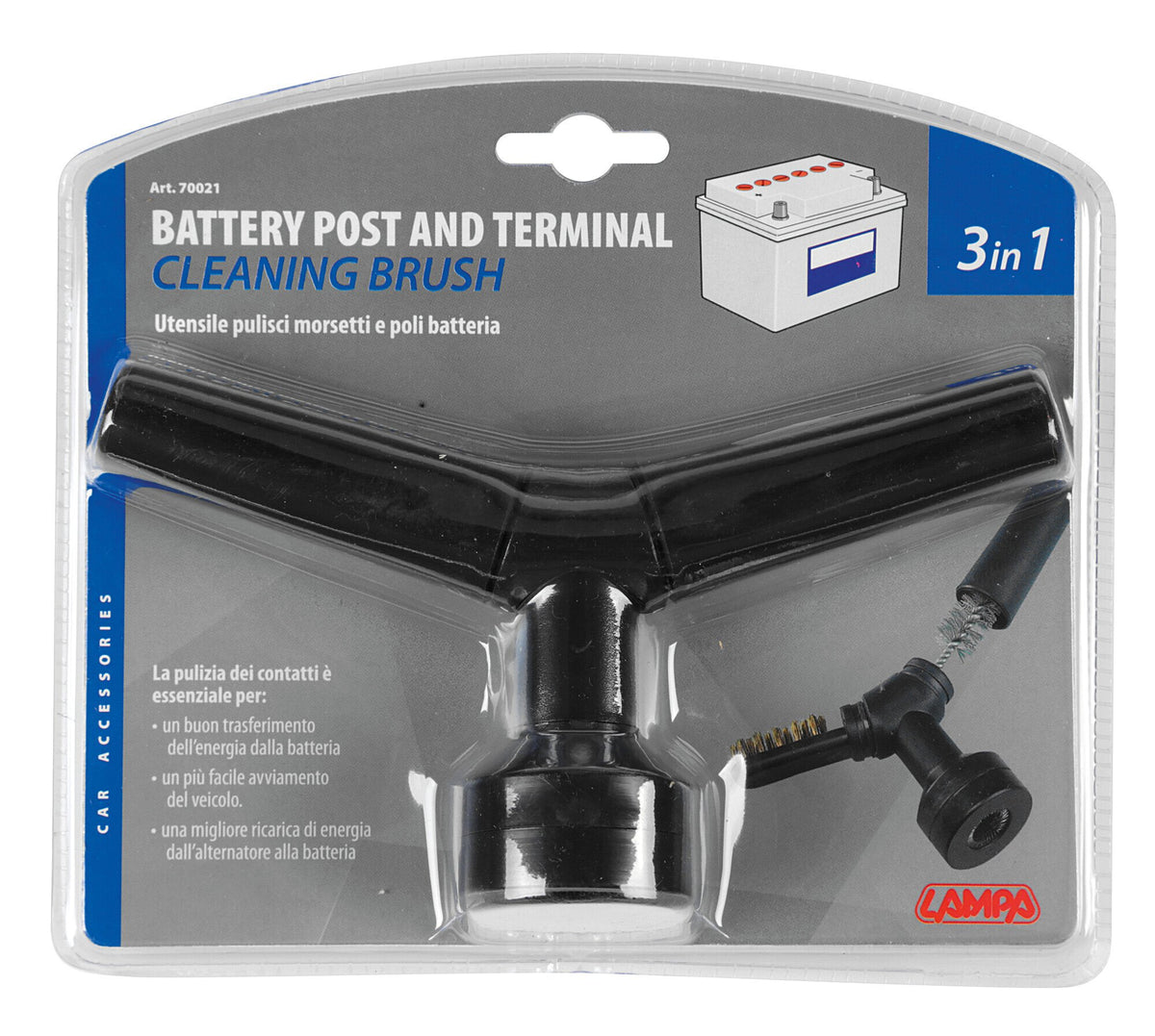 Lampa Pulisci-morsetti batteria 3 in 1 70021