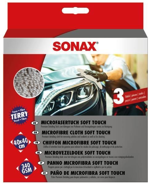 Sonax 3 Soft Touch microfibre cloths