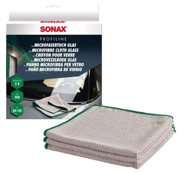 Sonax 3 Panni in microfibra per vetri