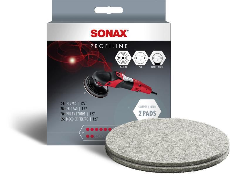 Par de aplicadores de fieltro Sonax para pulir vidrios