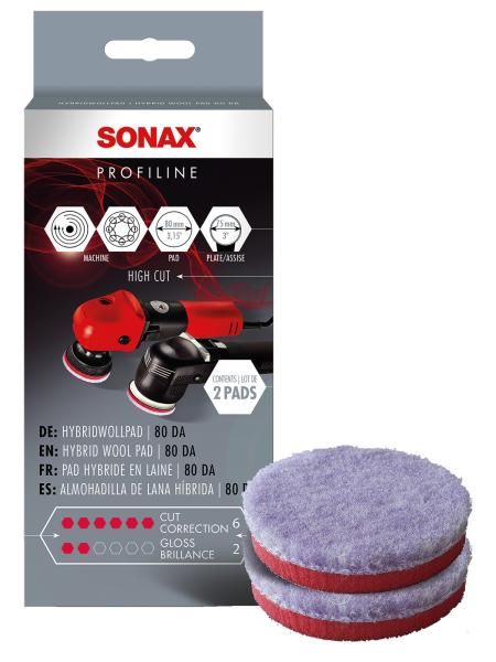 Sonax Pcs 1 X 2 Pcs Hybrid Wool Pad 80 Mm