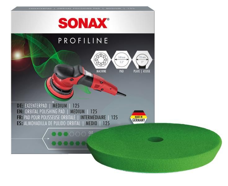 Sonax Pcs 1 Almohadilla de esponja mediana de 125 mm para lijadoras orbitales