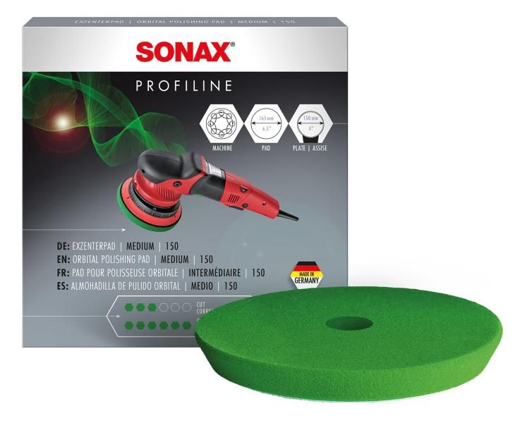 Sonax Pcs 1 Almohadilla de esponja mediana de 150 mm para lijadoras orbitales