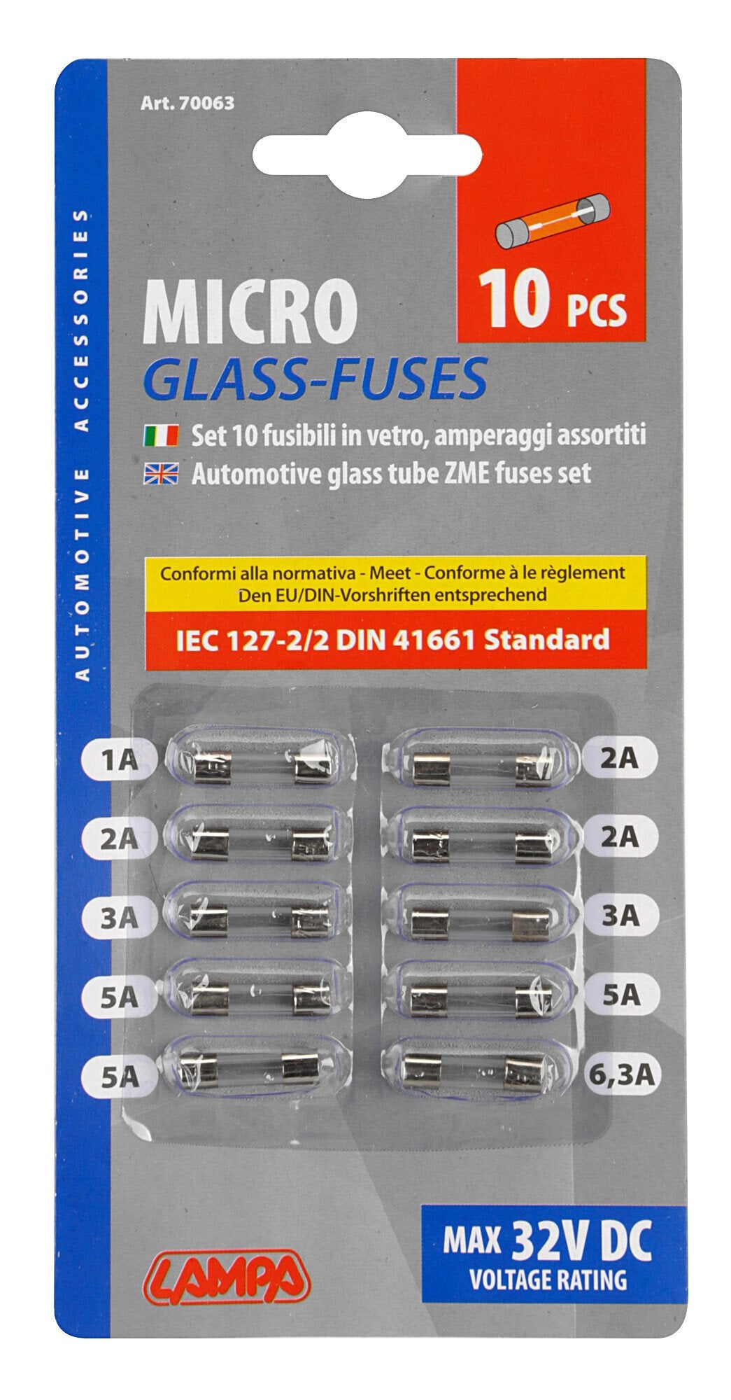 Lampa Set 10 micro-fusibili, 12/32V 70063