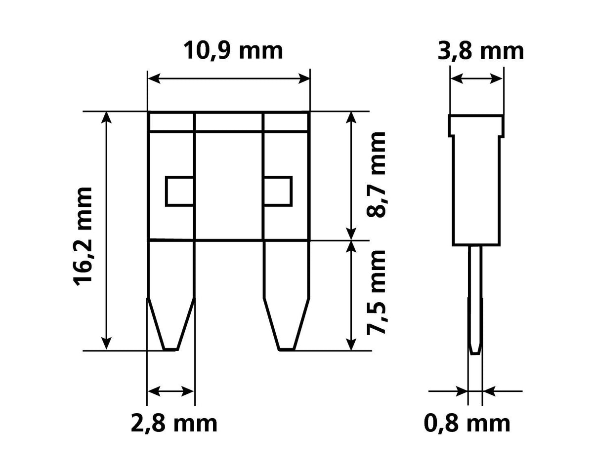 Lampa Set 10 micro-fusibili lamellari assortiti, 12/32V 70085