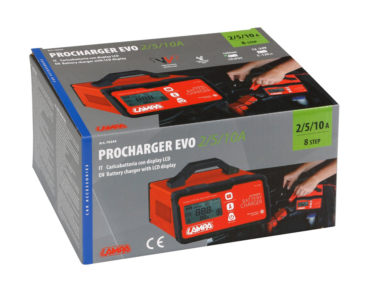 Lampa Procharger Evo 2/5/10A, caricabatteria 12/24V 70344