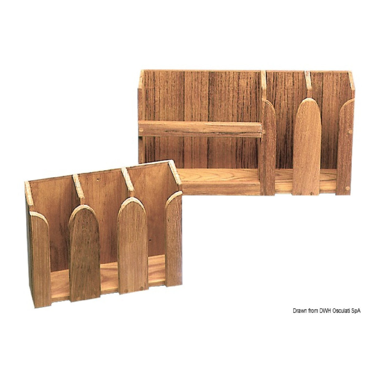 ARC Portapiatti e tazze (impilabili) in teak