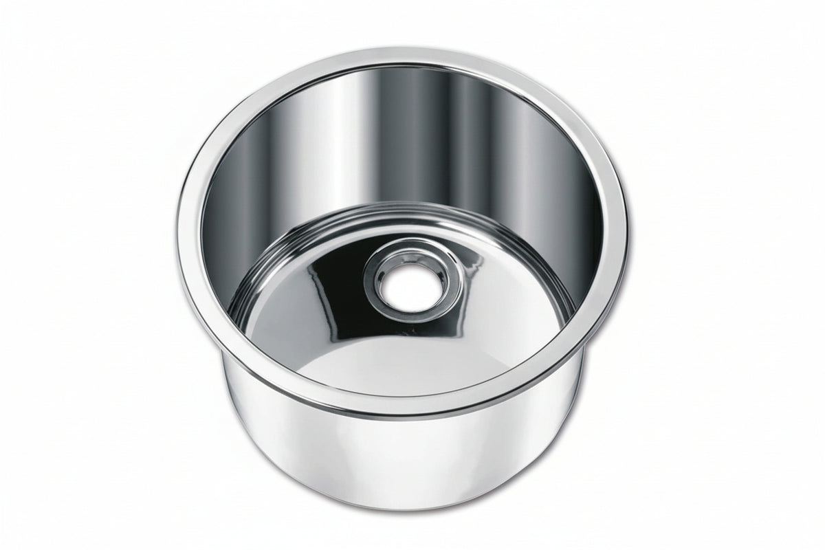 Lavello Inox Cilindrico 330mm LVL417 - Lavandino Tondo per Camper LVL417