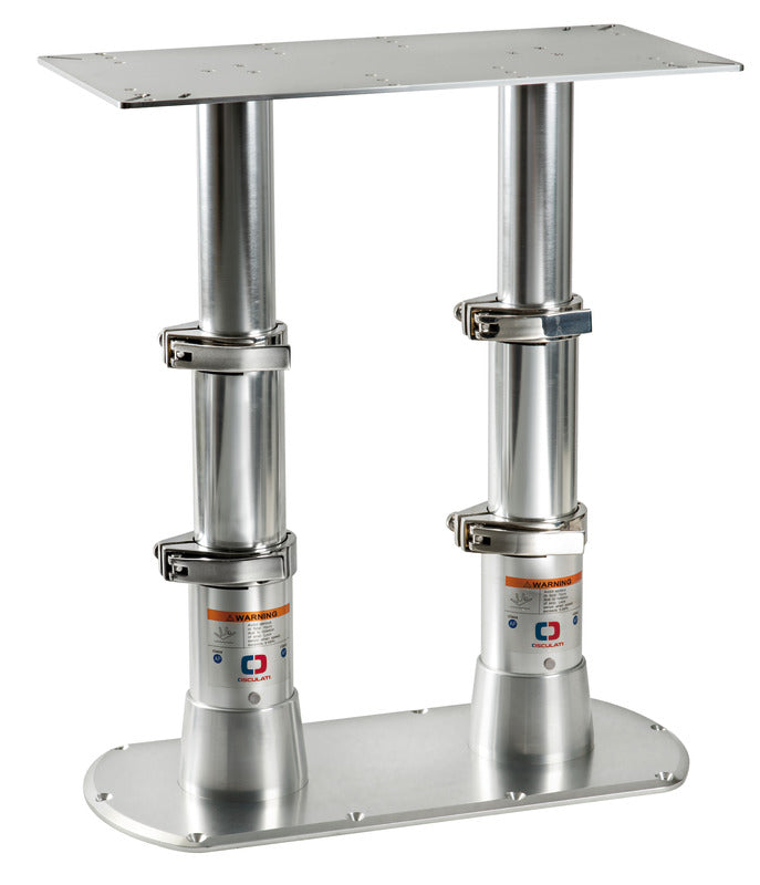 Osculati Gamba tavolo barca doppia GIANT TWINS base 615 x 300 mm 48.721.08 - AmerigoStore