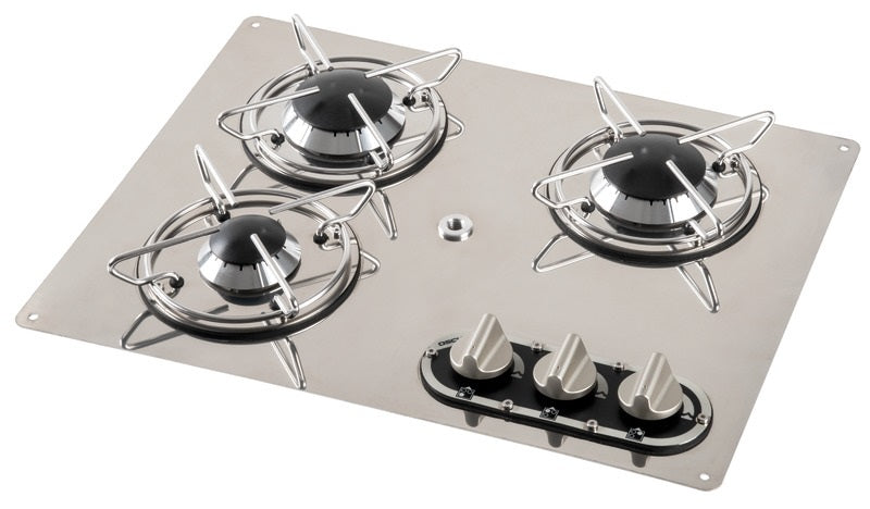 Osculati 3 burner gas boat stove 470 x 360 mm 50.103.48