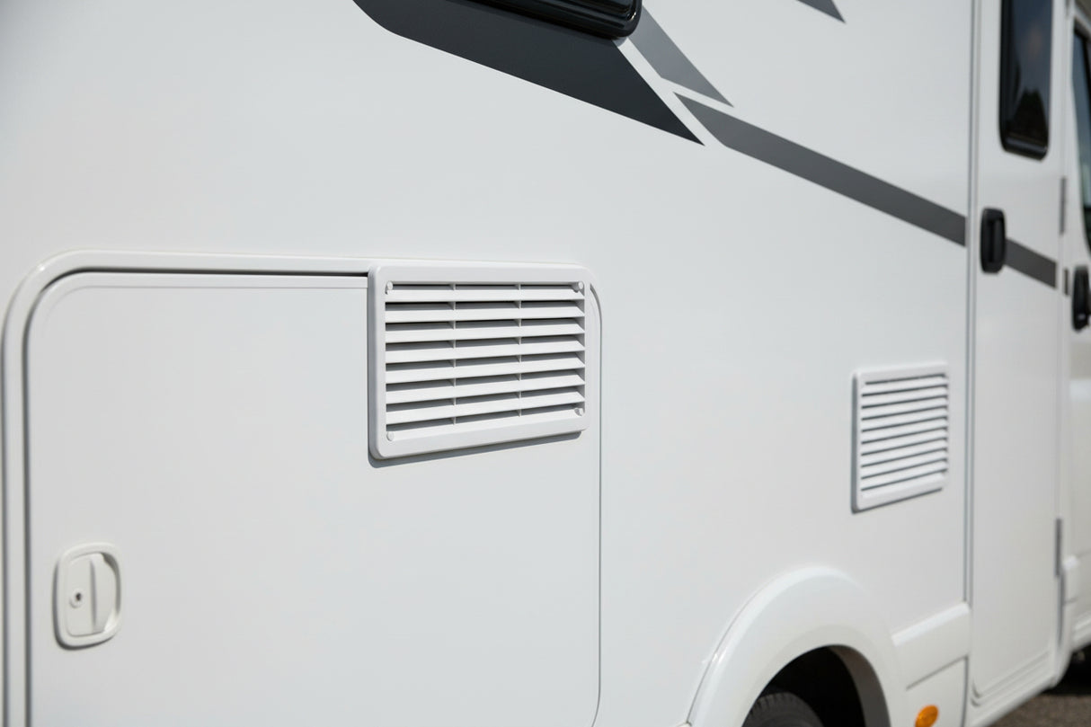 Rejilla de ventilación doble de plástico de 270 x 120 mm - Nevera para autocaravanas GRI5015