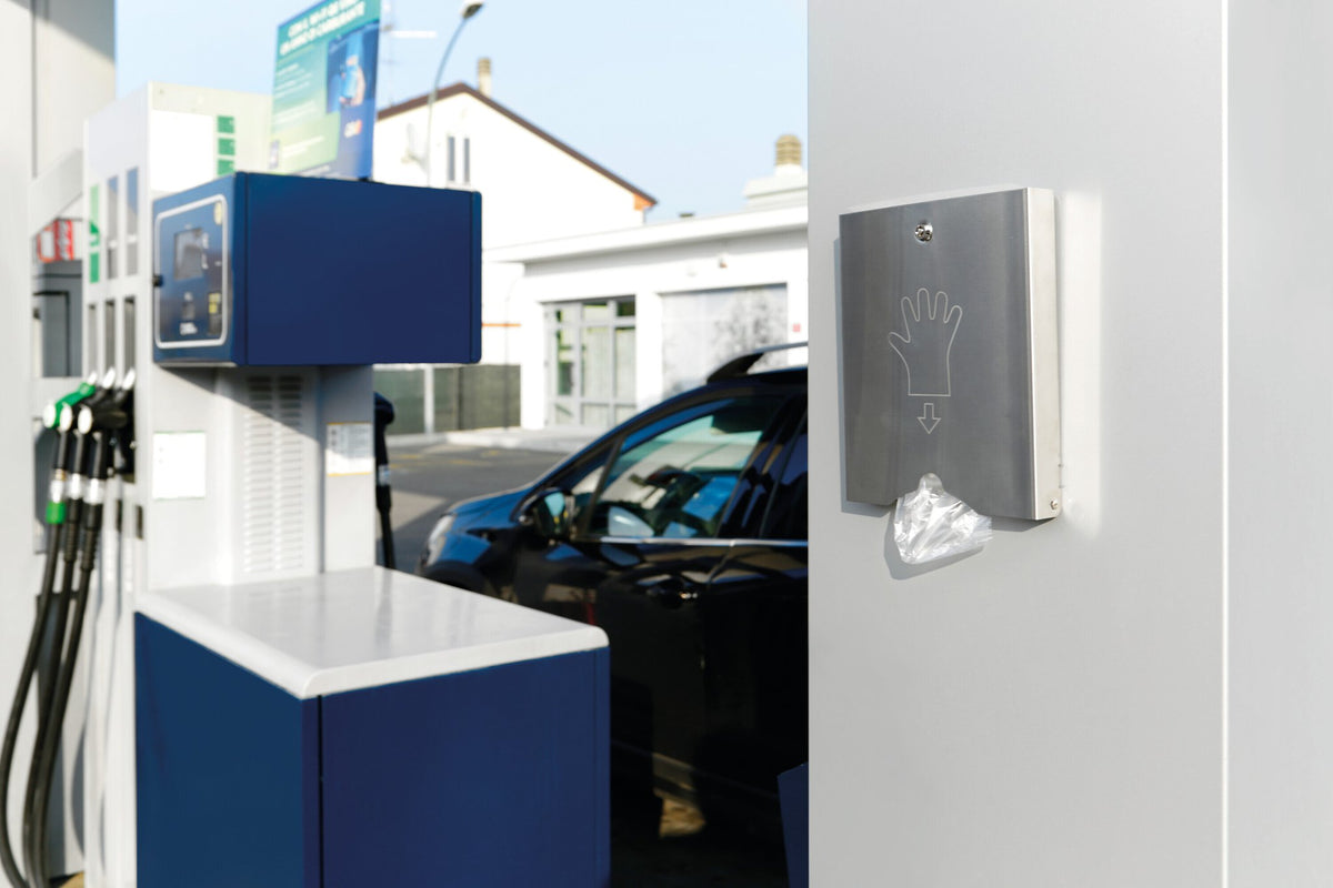 Lampa Dispenser in acciaio inox con serratura per guanti monouso 71414