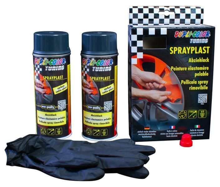 Dupli-Color Vernice rimovibile SprayPlast carbonio semilucido 2x400 ml