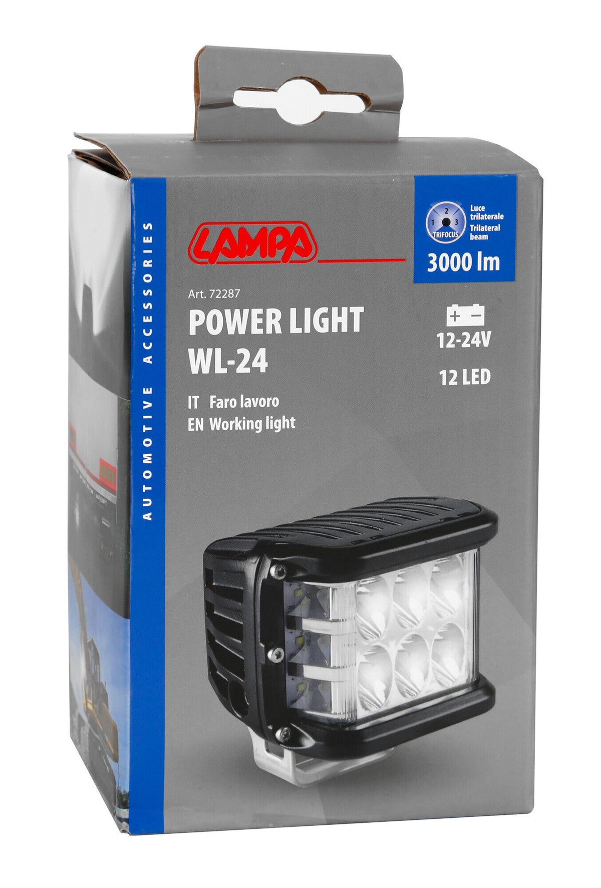 Lampa WL-24, faro ausiliario a 12 Led - 9/32V - Bianco 72287