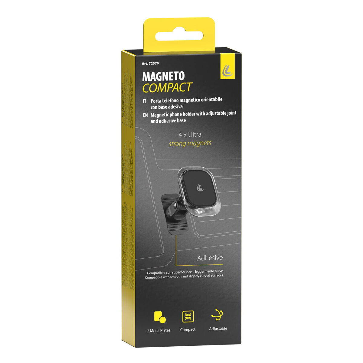Lampa Magneto Compact, porta telefono magnetico con base adesiva 72570