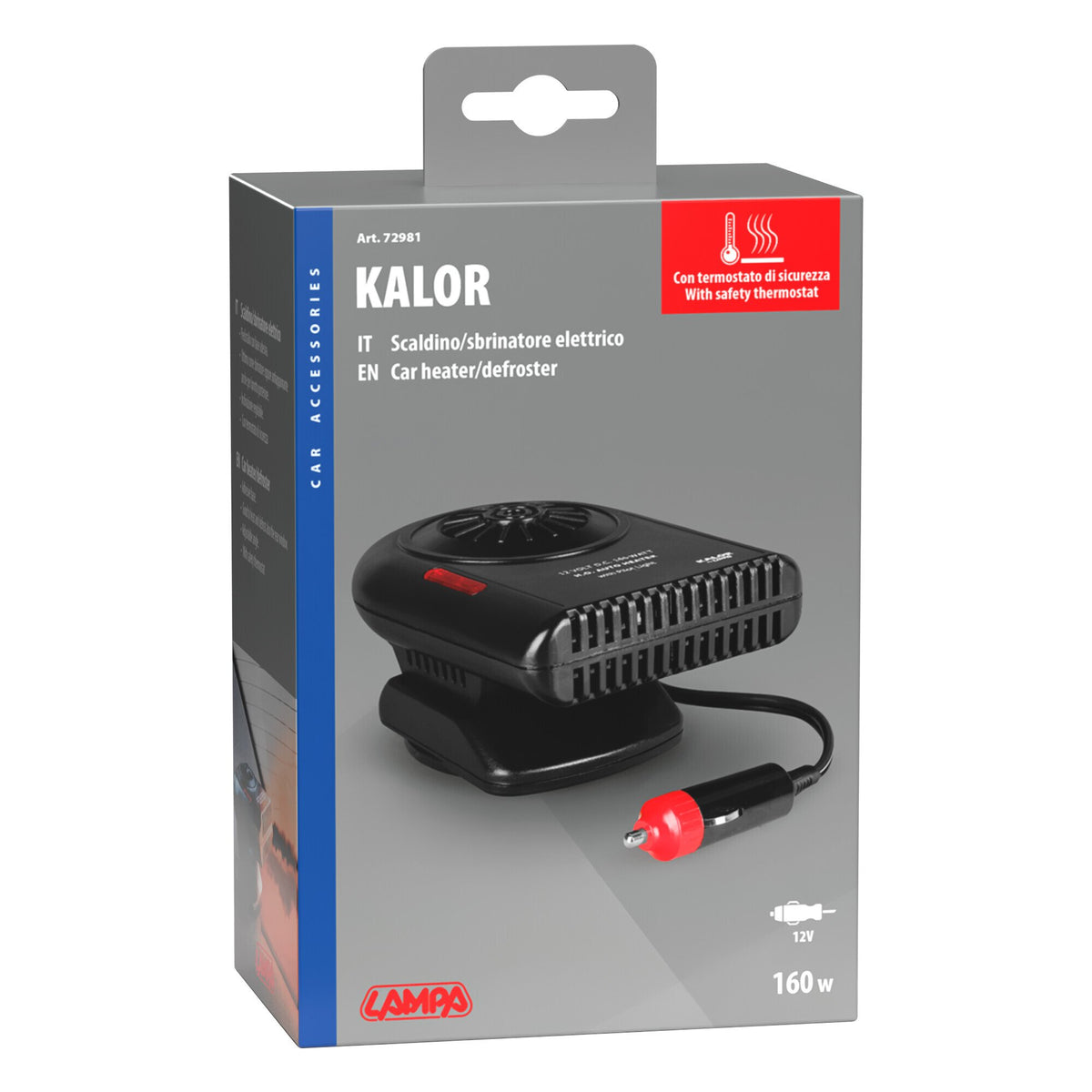 Lampa Kalor, scaldino / sbrinatore elettrico 12V, 160 W 72981