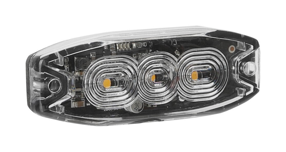Lampa Luce di segnalazione multifunzione a 3 Led, 9/32V - 80x29 mm - Arancio 72989
