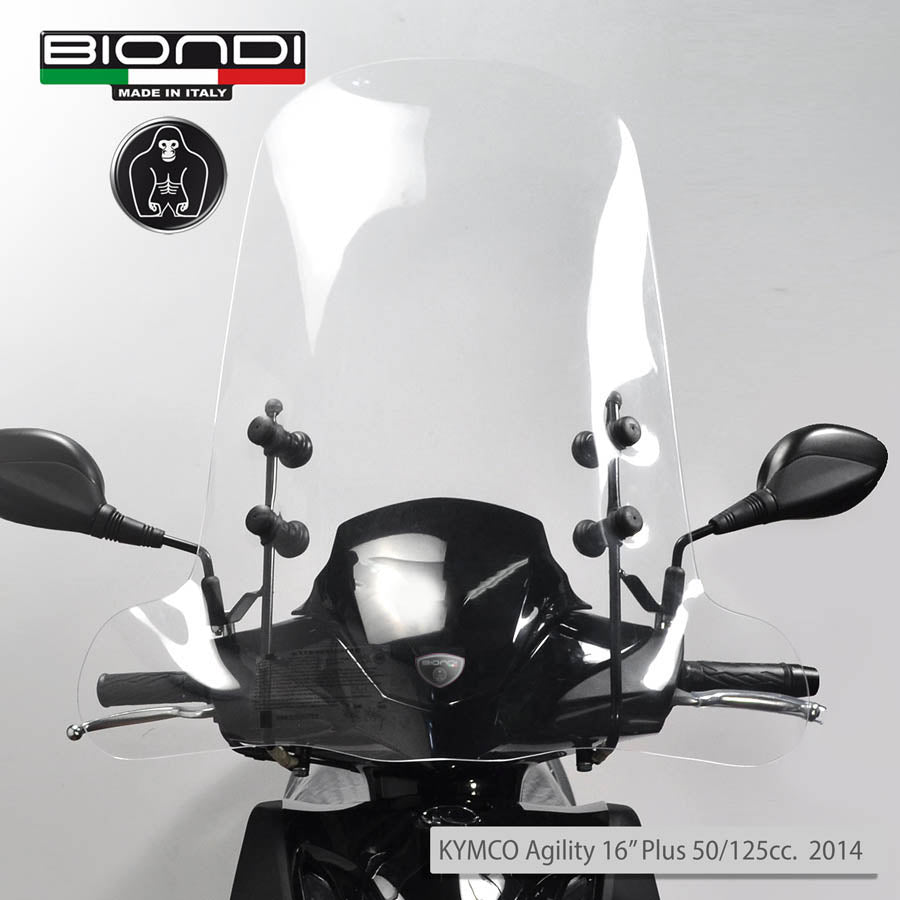 Biondi Parabrezza Z Trasparente Suzuki UE 125/150 cc 2002 con Attacchi