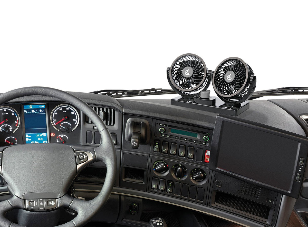 Doppio ventilatore 24V per camion 4", 2 velocità Lampa Twin-Air 73103