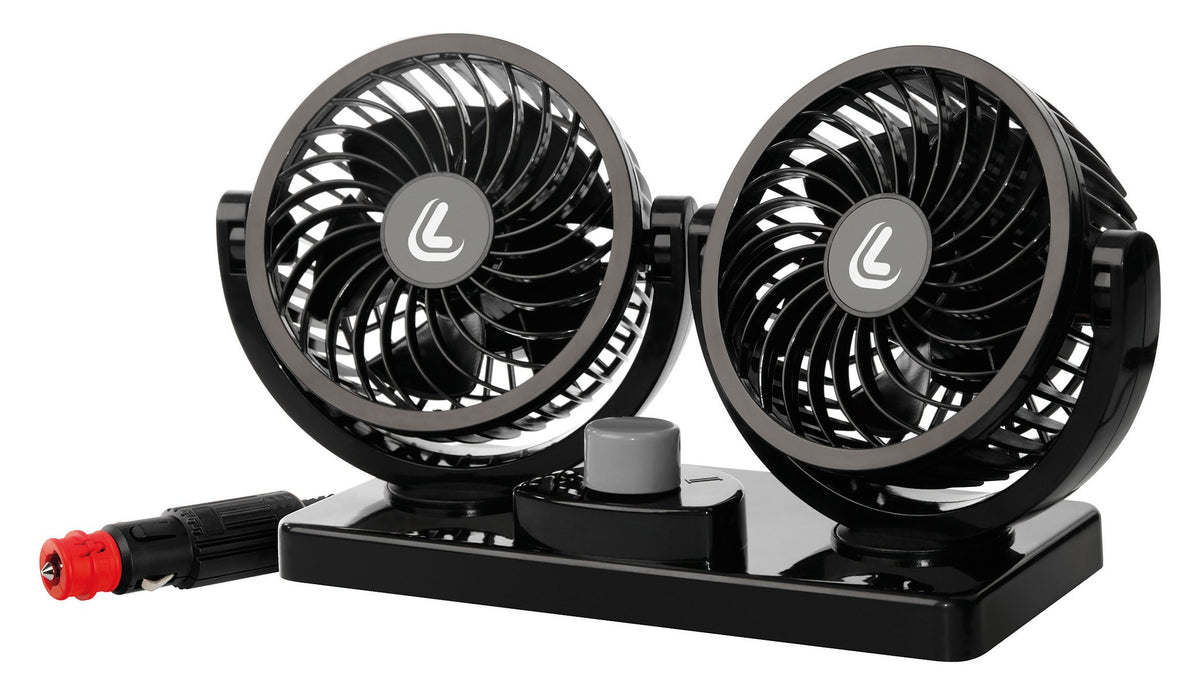 Doppio ventilatore 24V per camion 4", 2 velocità Lampa Twin-Air 73103
