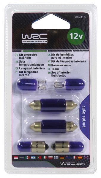 Wrc Kit 6 lampadine viola da interno