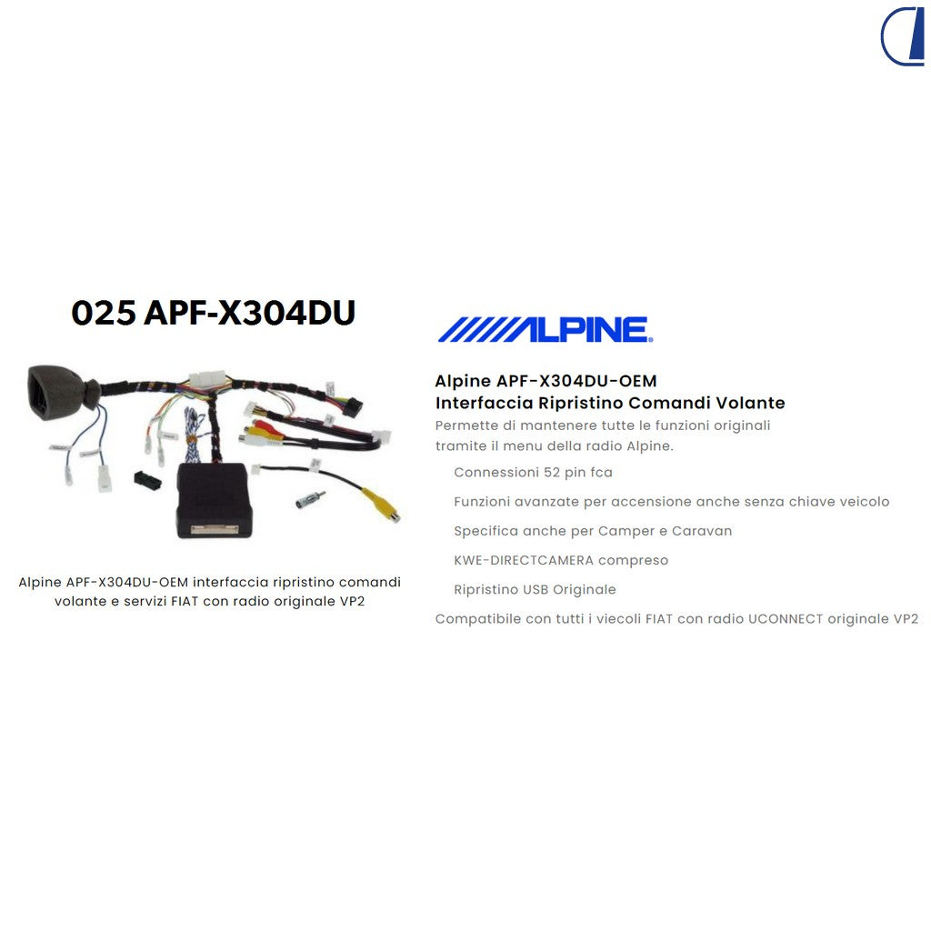 Alphatronics Kit comandi al volante per Ducato/Jumper/Boxer/Movano 2006-2021