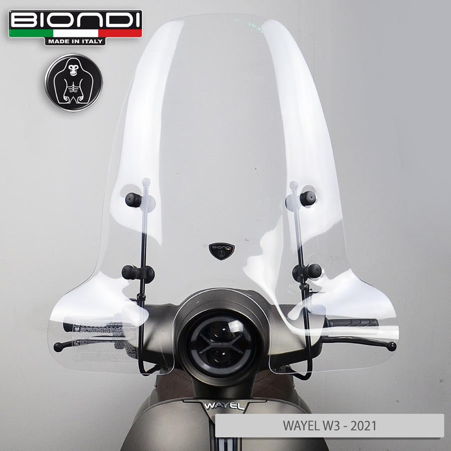 Biondi Parabrezza Mod. Z Trasparente per Vespa e Scooter Stile Classico