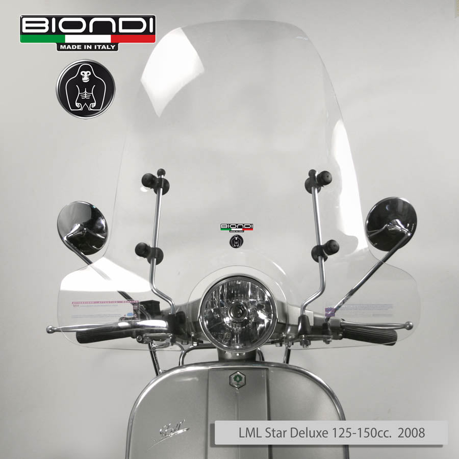 Biondi Club Parabrezza Scooter Trasparente per Vespa e Compatibili - MPN 8060900