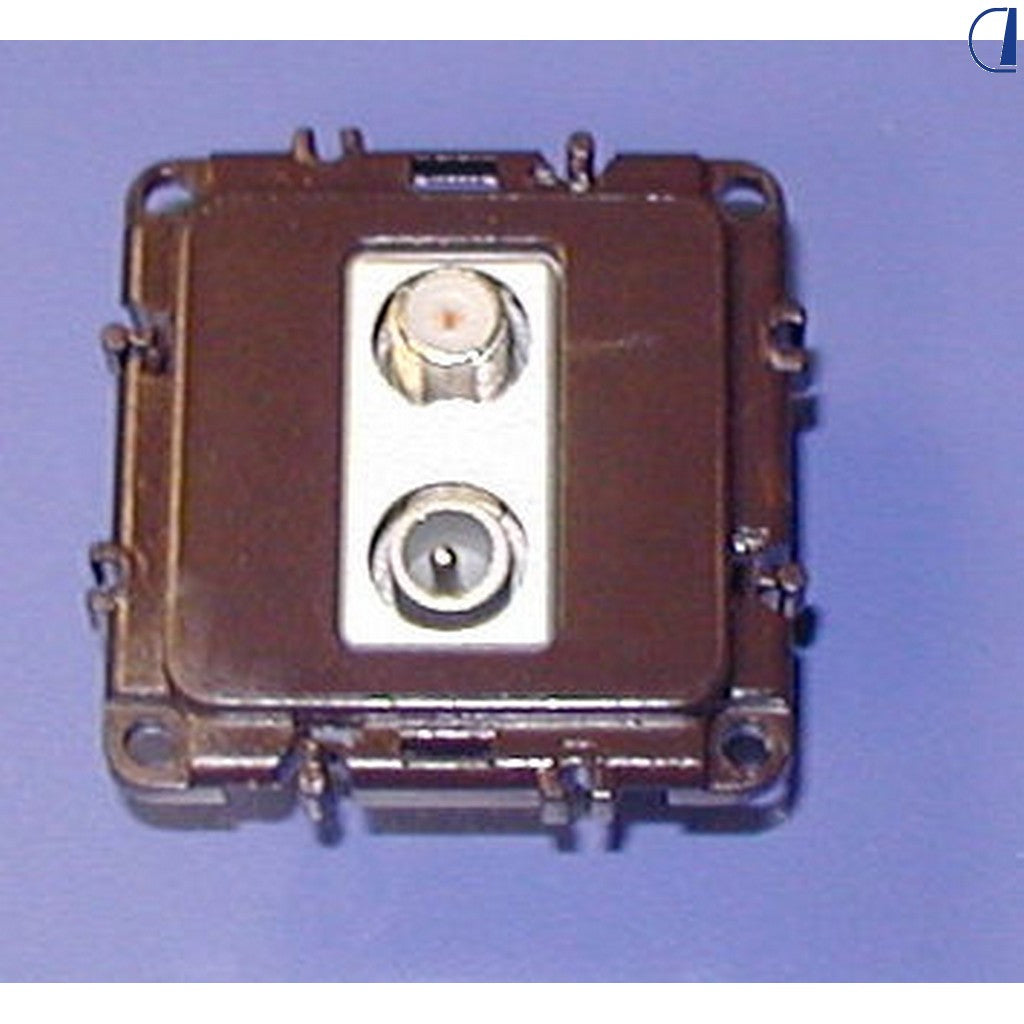 Di-Tec Presa coassiale TV + SAT colore marrone