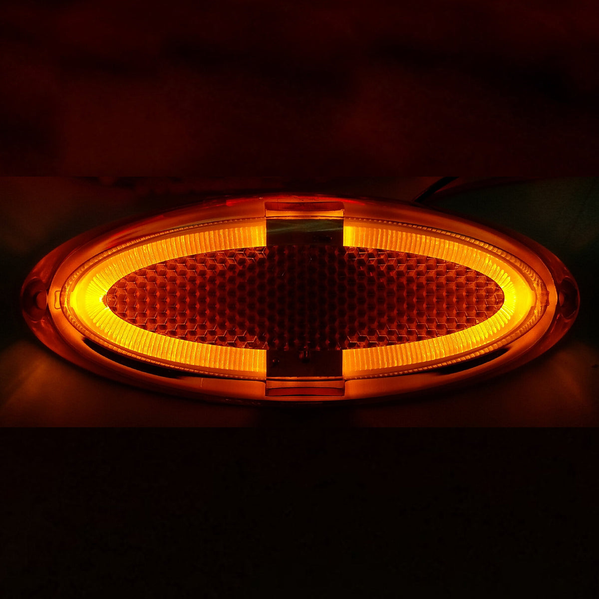 Luce di marcatura laterale ovale arancione per camper