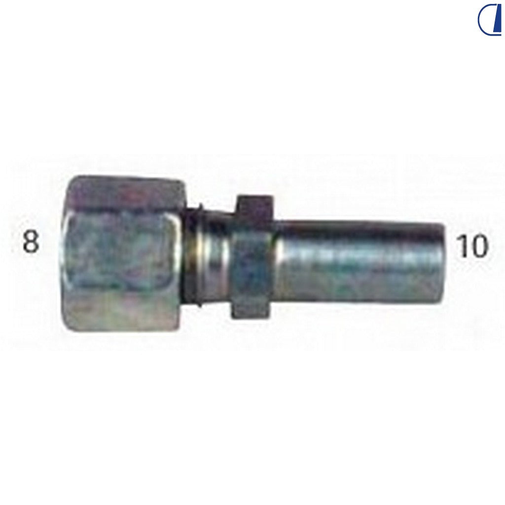 GOK Raccordo dritto in acciaio femmina Ø 8 mm / maschio Ø 10 mm
