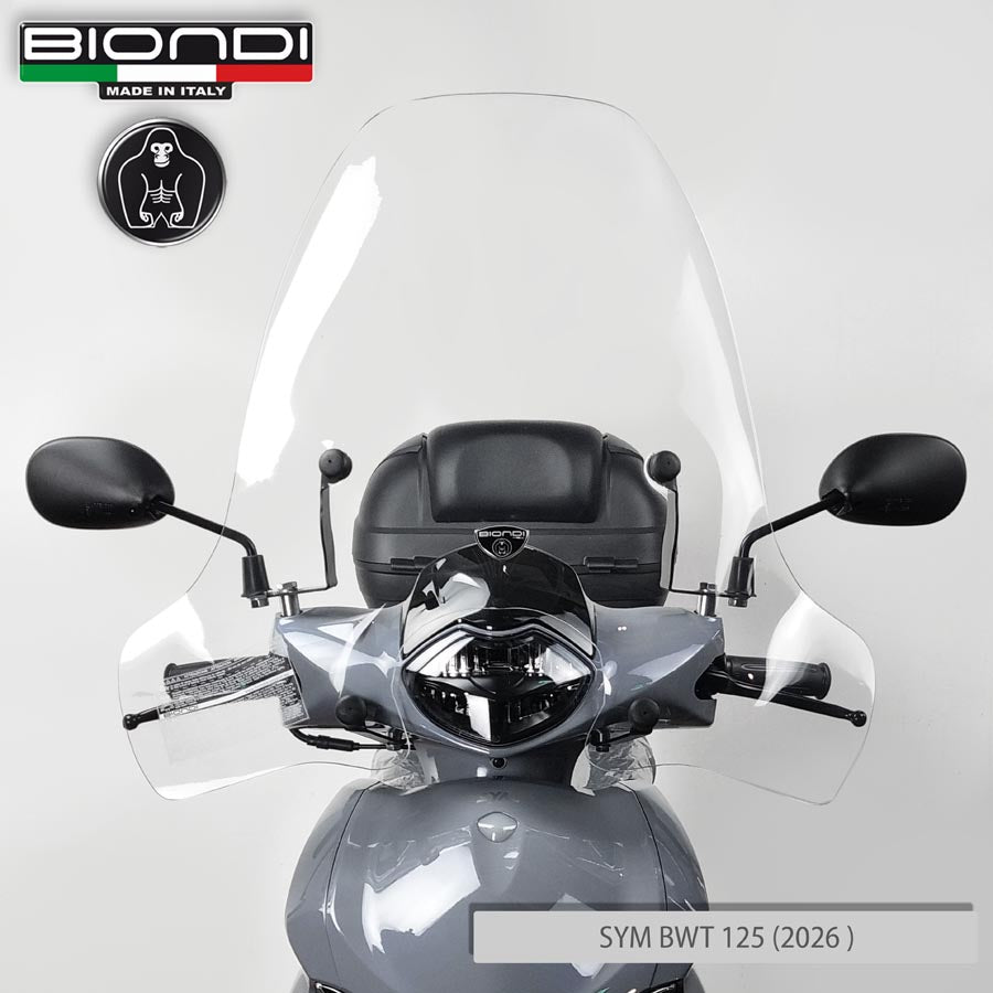 Biondi Parabrezza Mod. Z Trasparente SYM BWT 125 2026 - Solo Schermo