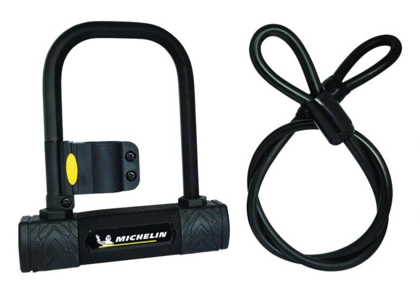 Michelin U-förmige Diebstahlsicherung 147x140 mm + 1 m Kabel