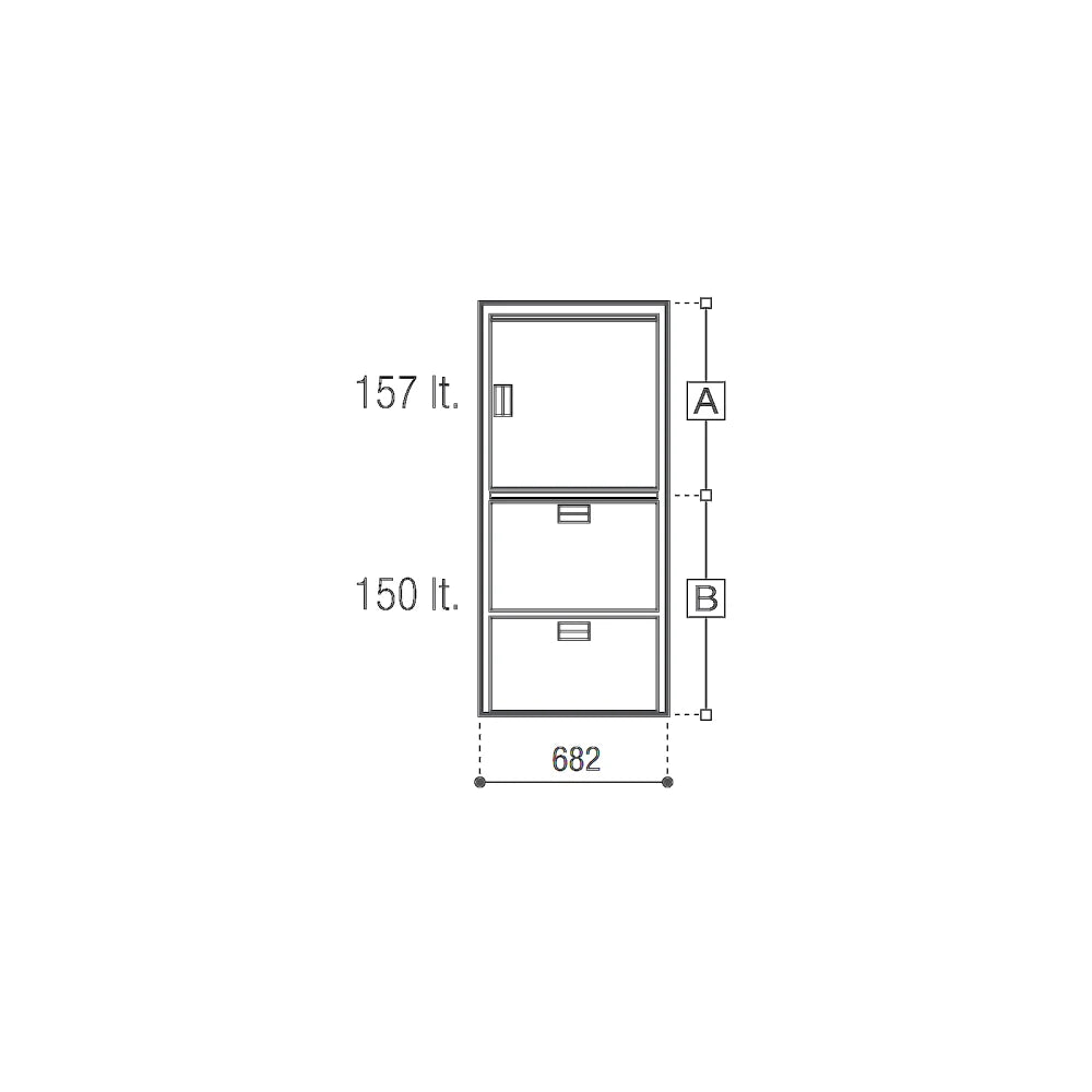 Vitrifrigo DRW360A Frigo/congelatore a porta singola + cassetto doppio - R600 12/24Vdc